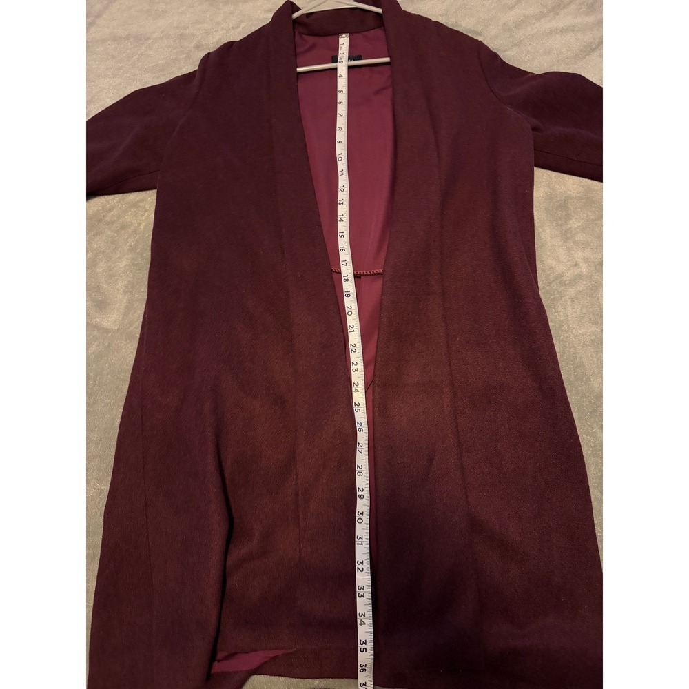 KAAREM Changes Shawl Collar Long Sleeve Jacket Eggplant Size M - Picture 7 of 7